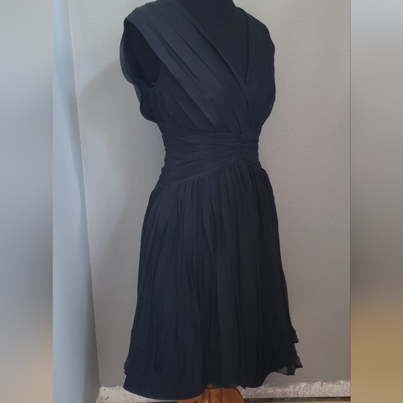 Vintage Black Marilyn Monroe Pleated Fit & Flare Dress - Picture 1 of 9